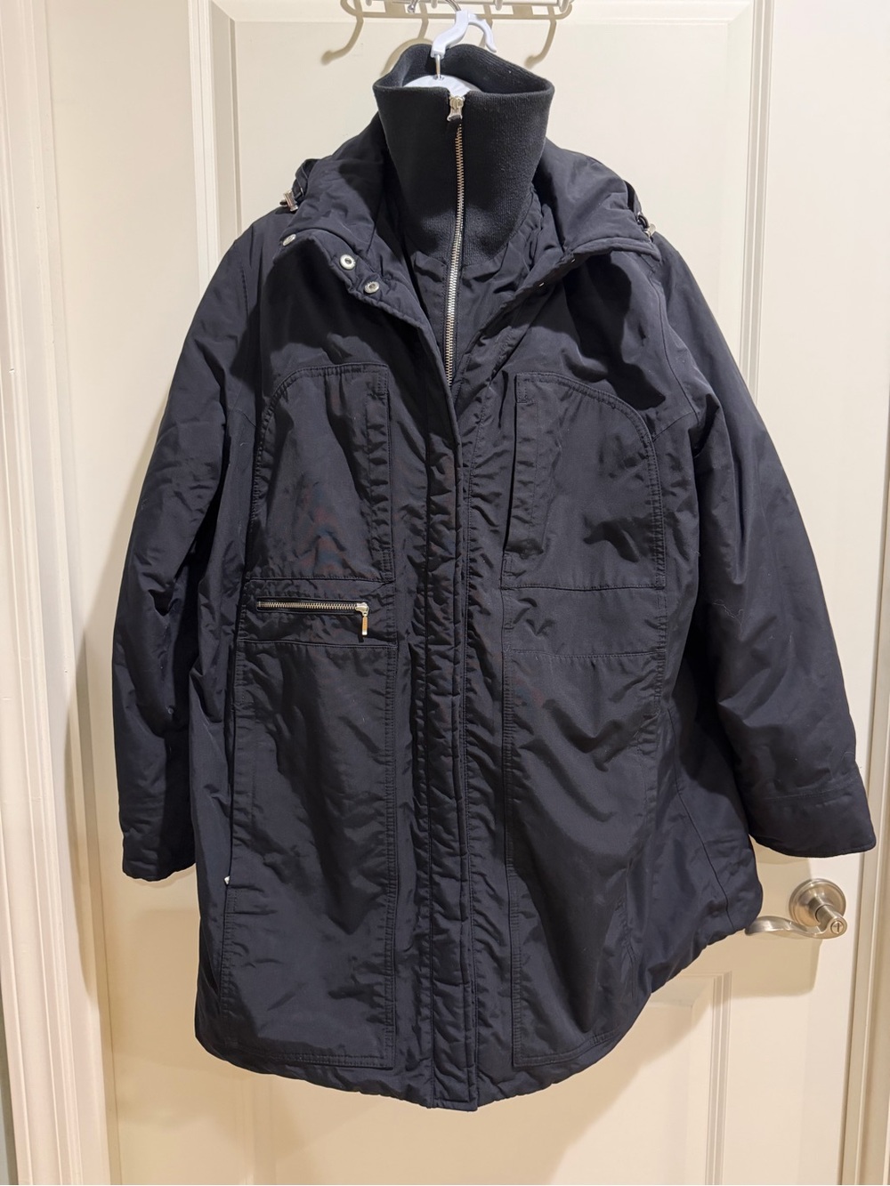 Lands' End Women's Black Waterproof Parka